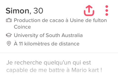 Comment se décrire sur Tinder ?