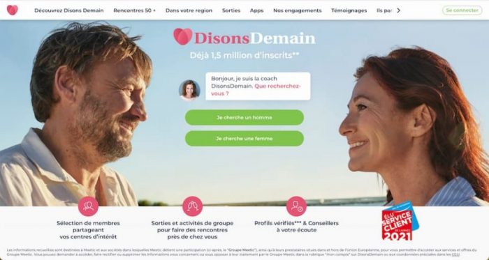 disons demain, le meilleur site de rencontre sérieux pour plus de 50 ans