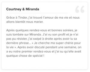 Avis Tinder Courtney et Miranda