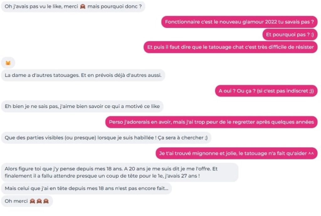 Conversation Meetic Céline