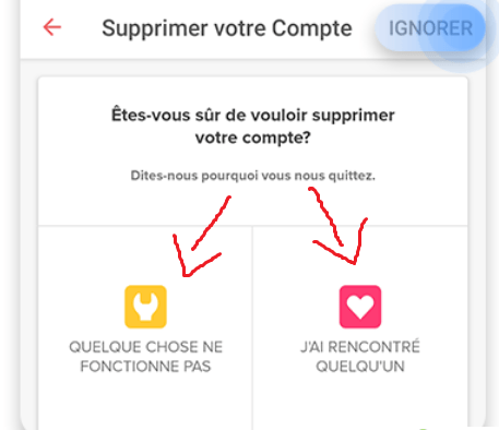 Comment supprimer mon compte tinder ?