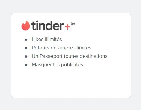 Tinder Plus tarif