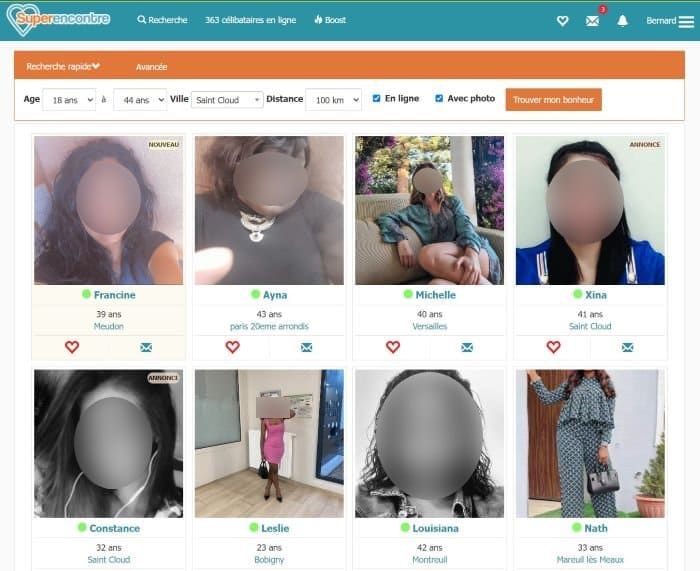 Superencontre avis page d'accueil